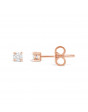 Classic 4 Claw Diamond Earrings in 18ct Rose Gold. Tdw 0.20ct
